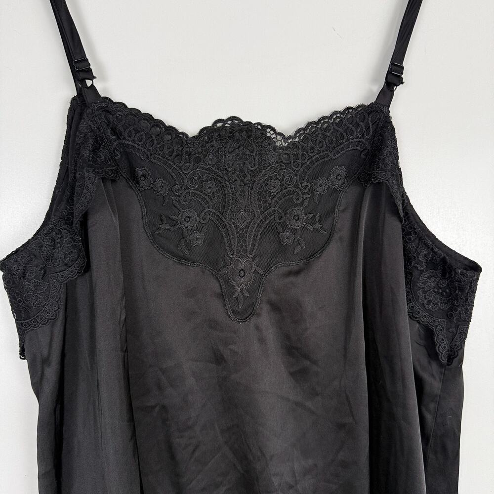 Torrid Black Lace Trim Satin Cami Tank Top Sophie - 2 2X - Picture 4 of 9